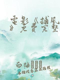 电影《捕风追影》免费完整版国语版