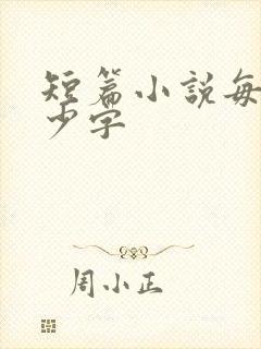 短篇小说每章多少字