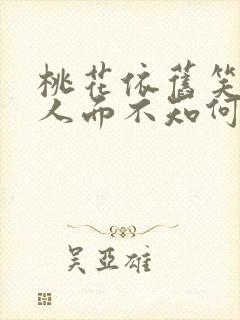 桃花依旧笑春风人面不知何处去