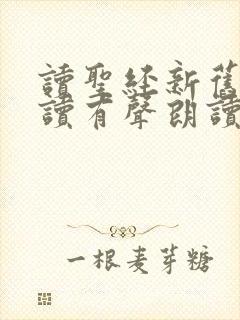 读圣经新旧约阅读有声朗读 读圣经新旧约阅读有声朗读