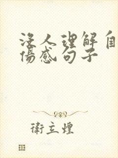 没人理解自己的伤感句子