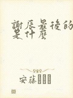 谢辰最后的结局是什么 谢辰最后的结局是什么