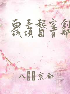 白手起家创业赚钱项目有哪些