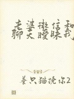 老婆微信和别人聊天暧昧我该怎么办