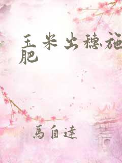 玉米出穗施什么肥 玉米出穗施什么肥