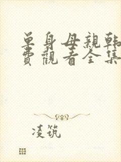 单身母亲韩剧免费观看全集