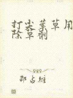 打尖叶草用什么除草剂