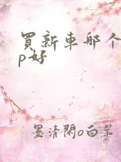 买新车哪个app好
