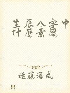 生辰八字中十神什么意思