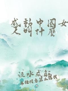 感动中国女主持人叫什么