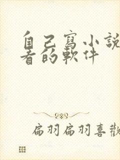 自己写小说自己看的软件