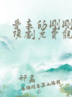 爱来的刚刚好电视剧免费观看哦