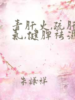 青肝火,疏肝理气,健脾祛湿 青肝火,疏肝理气,健脾祛湿