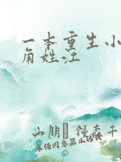 一本重生小说主角姓江