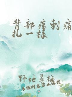 背部痒刺痛感针扎一样
