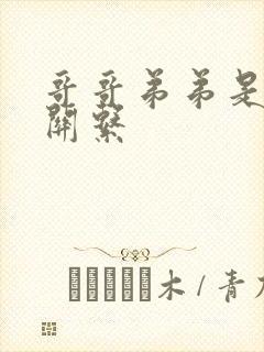 哥哥弟弟是什么关系