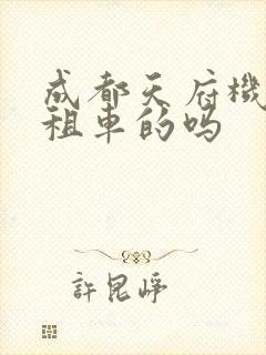 成都天府机场有租车的吗