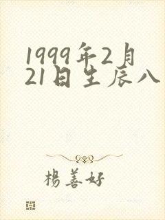 1999年2月21日生辰八字
