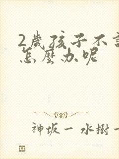 2岁孩子不说话怎么办呢