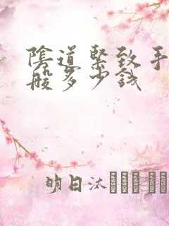阴道紧致手术一般多少钱 阴道紧致手术一般多少钱