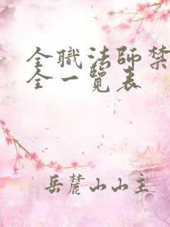 全职法师禁咒大全一览表
