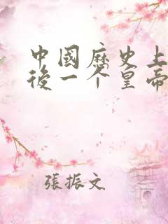 中国历史上的最后一个皇帝是. 中国历史上的最后一个皇帝是.