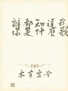 谁都知道我在等你是什么歌