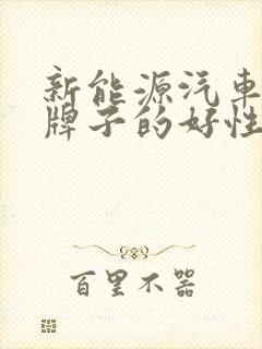 新能源汽车什么牌子的好性价比高