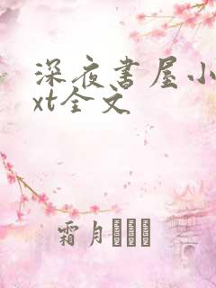 深夜书屋小说txt全文