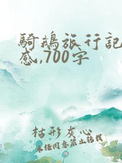 骑鹅旅行记读后感,700字