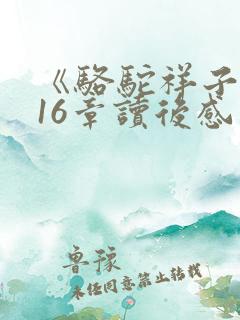 《骆驼祥子》第16章读后感