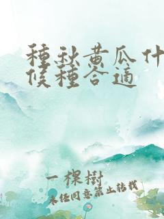 种秋黄瓜什么时候种合适 种秋黄瓜什么时候种合适