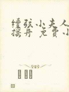 续弦小夫人 江摇舟 免费小说