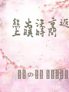 熊出没重返地球上映时间