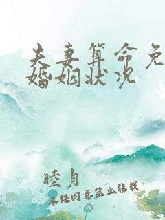 夫妻算命免费算婚姻状况
