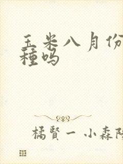 玉米八月份可以种吗