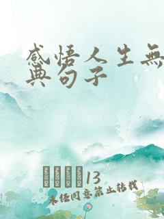 感悟人生无奈经典句子
