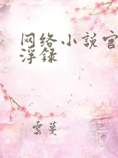 网络小说官场沉浮录