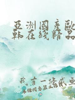 亚洲国产欧美日韩在线精品