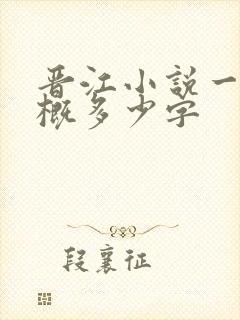 晋江小说一章大概多少字