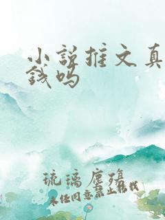小说推文真能挣钱吗