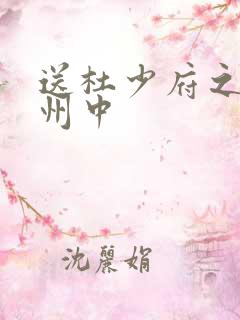 送杜少府之任蜀州中