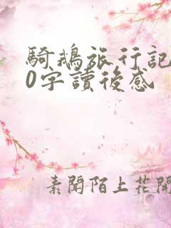 骑鹅旅行记500字读后感