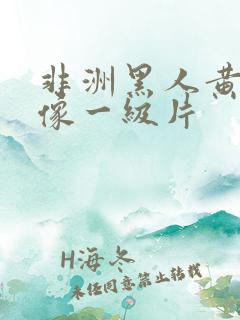 非洲黑人黄色录像一级片