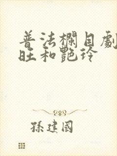 普法栏目剧朱根旺和艳玲