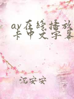 av在线播放不卡中文字幕