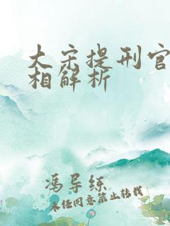 大宋提刑官2真相解析