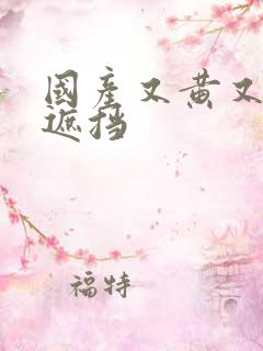 国产又黄又色无遮挡