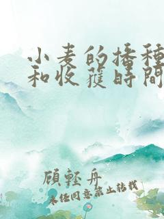 小麦的播种时间和收获时间