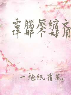 电脑压缩文件软件哪个好用